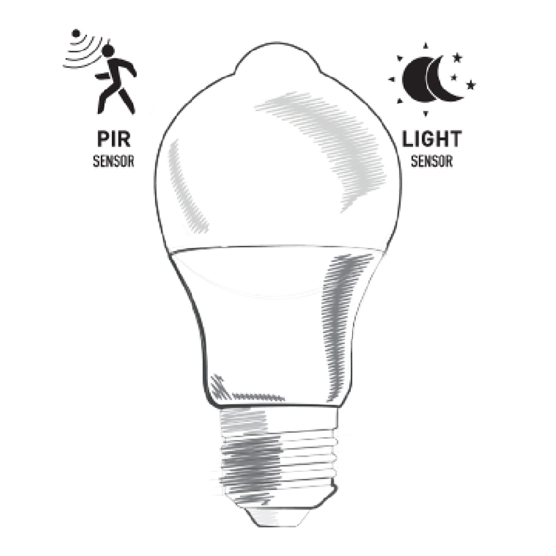 مصابيح LED بمستشعر الحركة A60 PIR